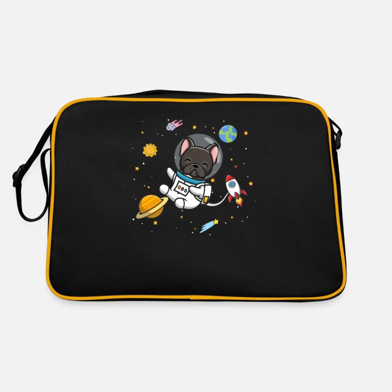 Bouledogue Français noir Sac Retro