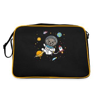 Weimaraner - Retro Bag - black/gold - Back