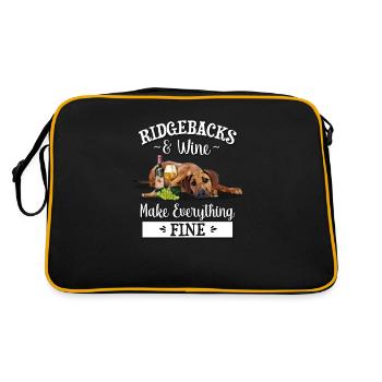 Rhodesian Ridgeback - Retro Bag - black/gold - Back