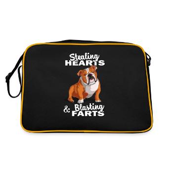 Bouledogue anglais - Sac Retro - noir/or - Dos