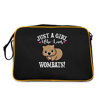 Wombat - Retro Tasche - Schwarz/Gold - Hinten