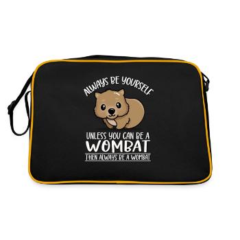Wombat - Retro Tasche - Schwarz/Gold - Hinten