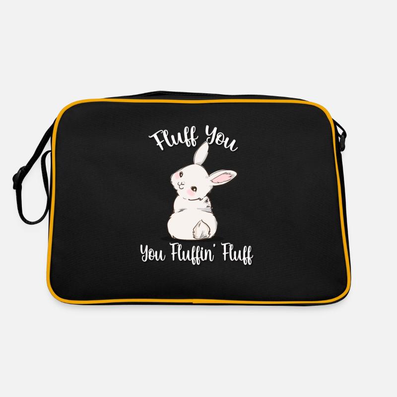 Kaninchen - Retro Tasche - Schwarz/Gold