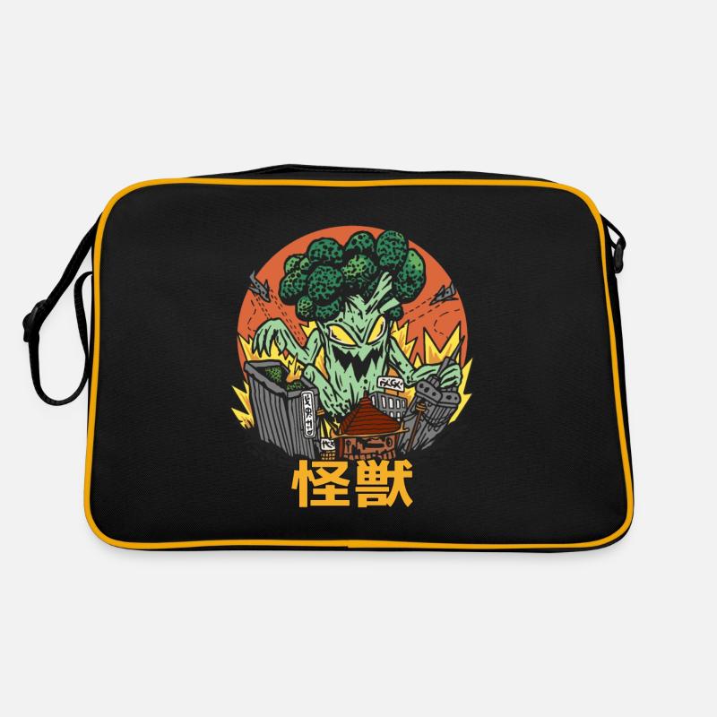 Brocoli géant Coucher de soleil japonais Sac Retro