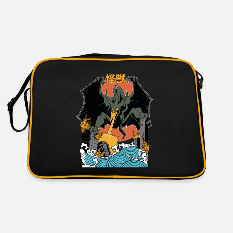 Coucher de soleil de monstre géant japonais Sac Retro