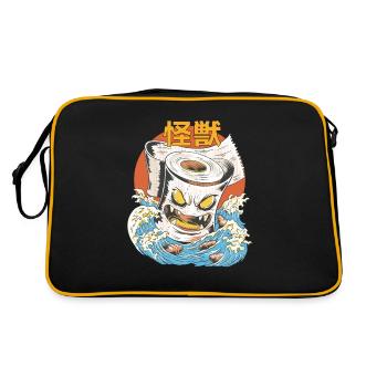 Riesen-toilettenpapier Sonnenuntergang Japanisch - Retro Tasche - Schwarz/Gold - Hinten