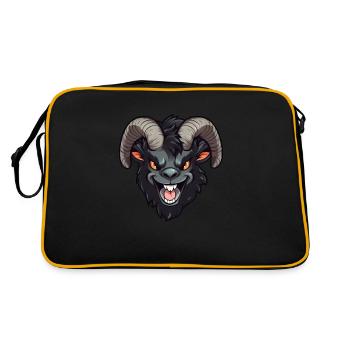 Goat goat goat creepy - Retro Bag - black/gold - Back