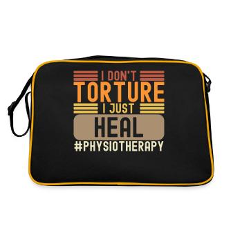 Physiotherapy Physical Therapist PT Massage Rehab - Retro Bag - black/gold - Back