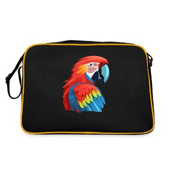 Parrot Macaw - Retro Bag - black/gold - Back