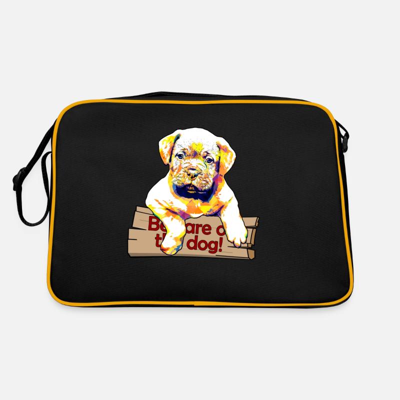 Avertissement sur le chien - Chiot mignon Sac Retro