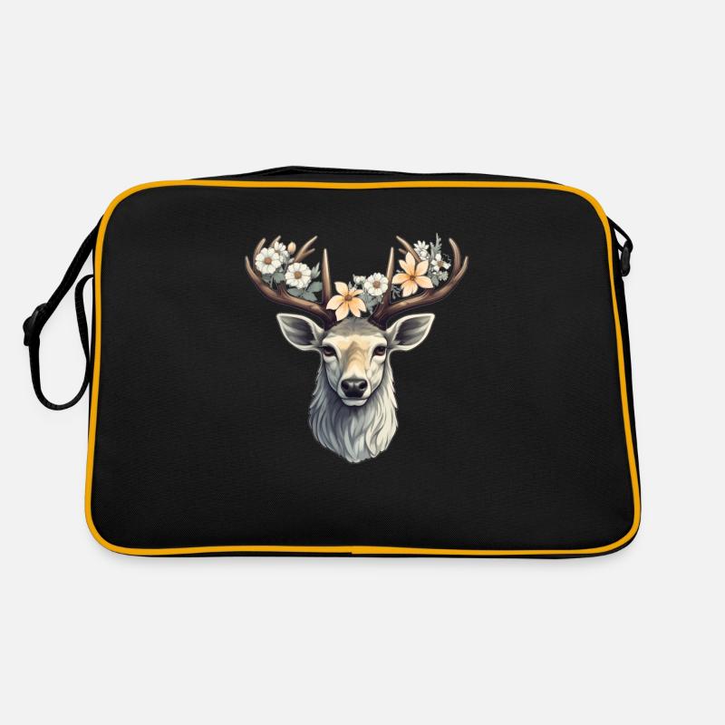 Deer Flowers Retro Bag
