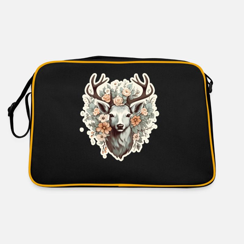 Deer Flowers Retro Bag