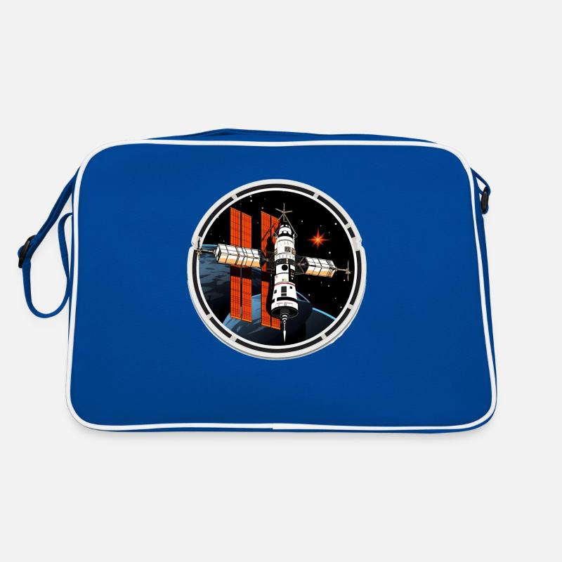 Satellit Raumfahrt Retro Tasche