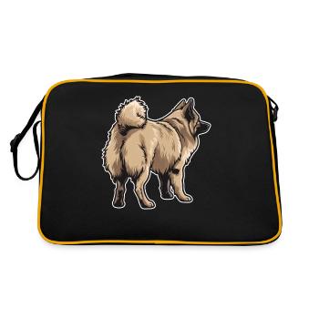 Eurasier Dog - Retro Bag - black/gold - Back