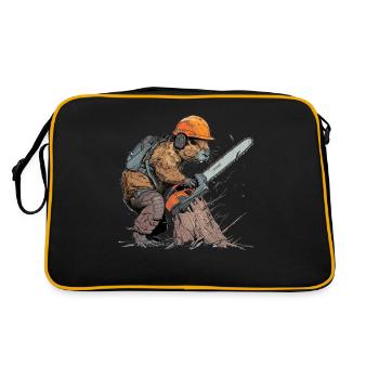 Tronçonneuse Beaver Lumberjack - Sac Retro - noir/or - Dos