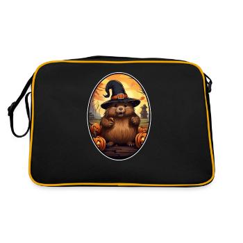 Capibara d’Halloween - Sac Retro - noir/or - Dos
