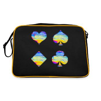 Spielkarten - Retro Tasche - Schwarz/Gold - Hinten