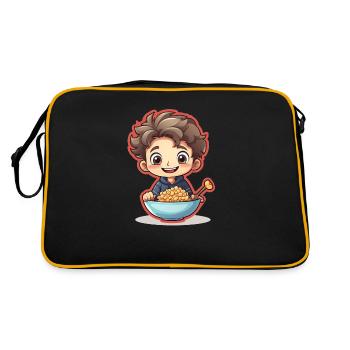 Cereal Killer Lustiges Müsli Motiv - Retro Tasche - Schwarz/Gold - Hinten