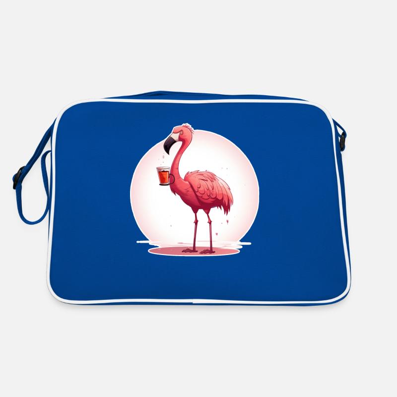 Flamingo boit du café Sac Retro