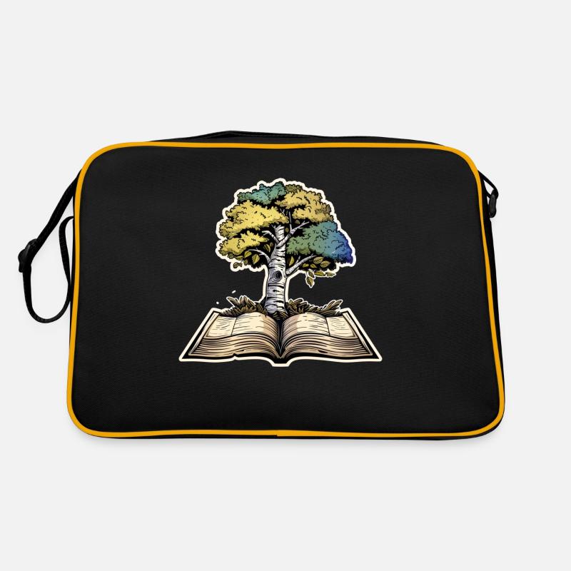 Lesen - Retro Tasche - Schwarz/Gold