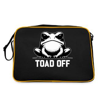 Vintage Frog Toad Meme Grumpy Frog Don't Toad Me - Retro Tasche - Schwarz/Gold - Hinten
