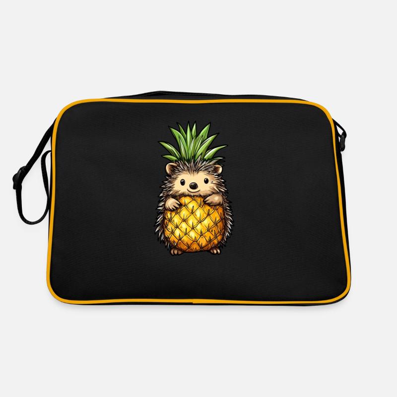 Pineapple Hedgehog Retro Bag
