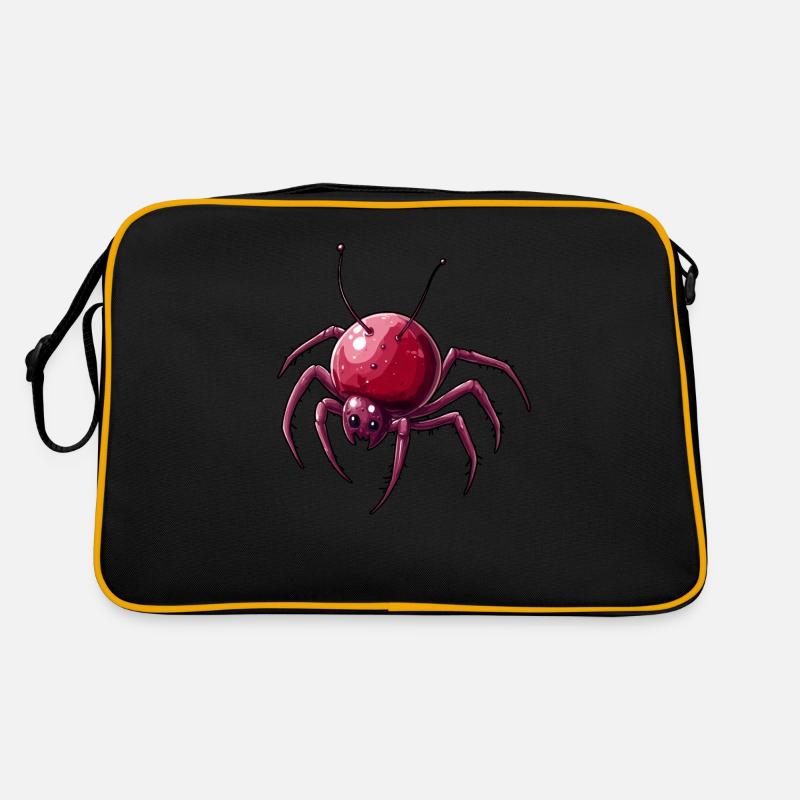 Kirschspinne Kirsche Spinne Retro Tasche