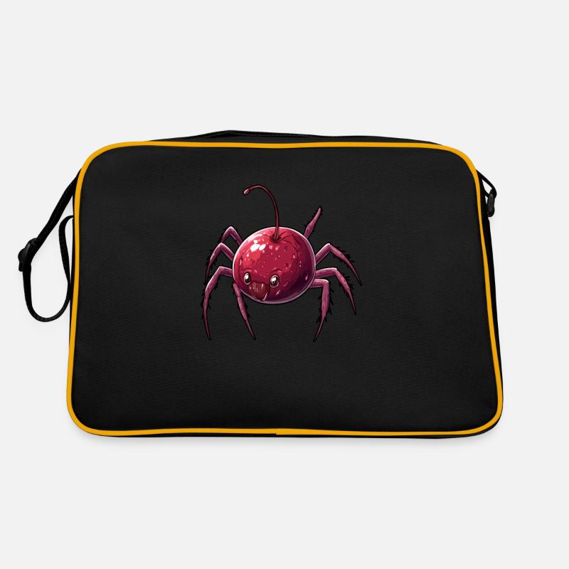 Kirschspinne Kirsche Spinne Retro Tasche