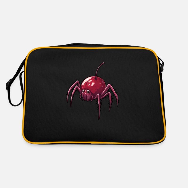 Kirschspinne Kirsche Spinne Retro Tasche