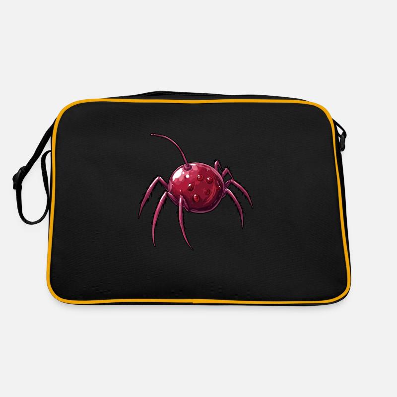 Kirschspinne Kirsche Spinne Retro Tasche