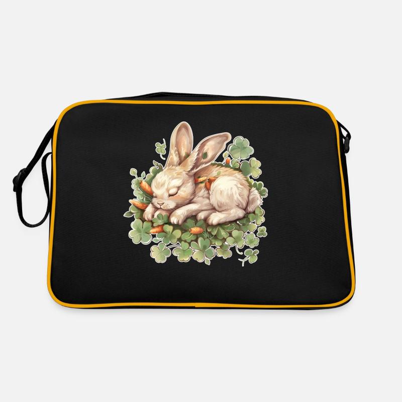 Schlafender Hase Ostern Retro Tasche