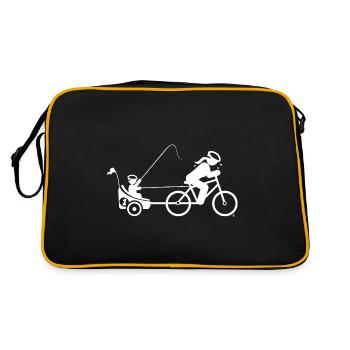 MAMA DRAWS BIKE TRAILER WITH CHILD BY SUBGIRL - Retro Bag - black/gold - Back
