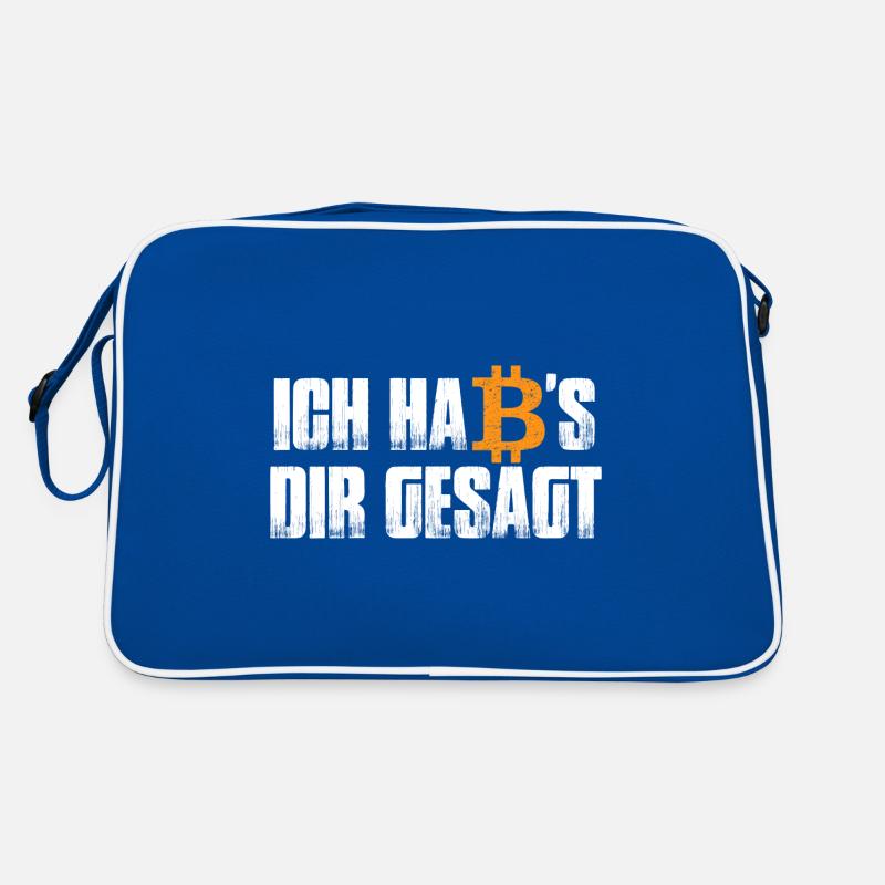 I told you - Bitcoin Blockchain Retro Bag