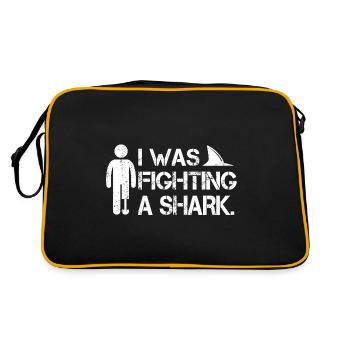 I Was Fighting A Shark Leg Prosthesis One-legged - Retro Bag - black/gold - Back