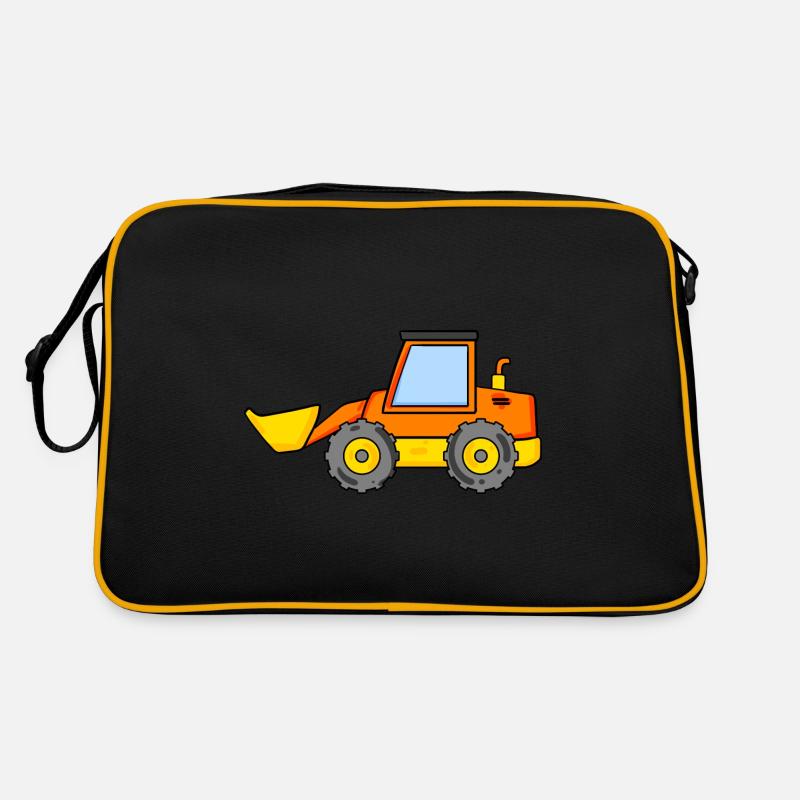 Bagger - Retro Tasche - Schwarz/Gold