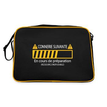 Cadeau Connerie Suivante En Cours De Préparation - Sac Retro - noir/or - Dos