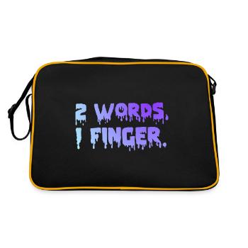 2 Words 1 Finger Pastel Goth Soft Grunge Clothing - Retro Bag - black/gold - Back