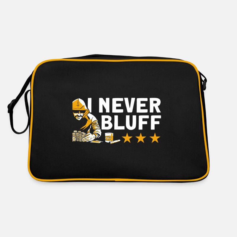 Ich bluffe nie Retro Tasche