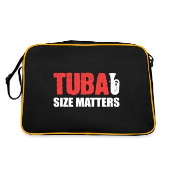 Tuba Size Matters Instrumentalist Gift - Retro Bag - black/gold - Back