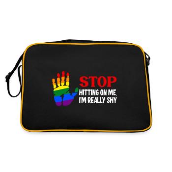 Arrêtez de me draguer, je suis timide - Sac Retro - noir/or - Dos