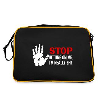 Arrêtez de me draguer, je suis timide - Sac Retro - noir/or - Dos