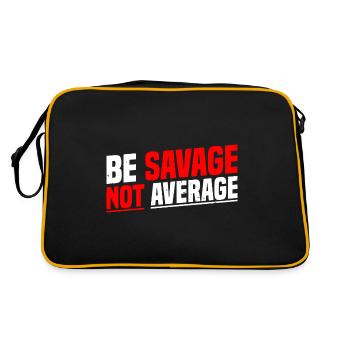 Be Savage Not Average 7 - Retro Bag - black/gold - Back