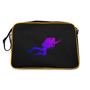Free Dive Diver Diving Diving Divers - Retro Bag - black/gold - Back