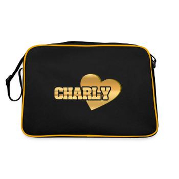 Dear Charly - Retro Bag - black/gold - Back