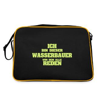 Hydraulic engineer as a profession - Retro Bag - black/gold - Back