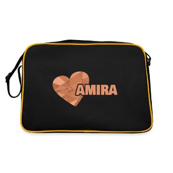 Amira - Sac Retro - noir/or - Dos