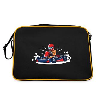 Karting - Driver Racing Car Driver Motorsport - Retro Bag - black/gold - Back