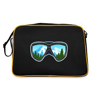 Ski And Snowboard Googles Skier Snowboarder Gift - Retro Bag - black/gold - Back