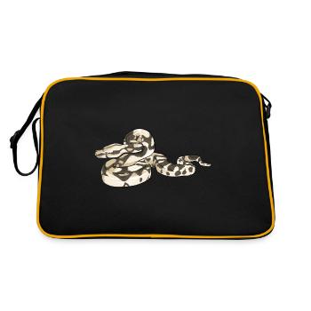 Boa Constrictor I Abgottschlange Motiv für - Retro Tasche - Schwarz/Gold - Hinten