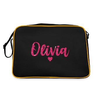 Olivia Heart Pink - Retro Bag - black/gold - Back